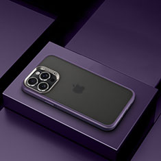 Funda Silicona Ultrafina Carcasa Transparente LD8 para Apple iPhone 14 Pro Max Morado