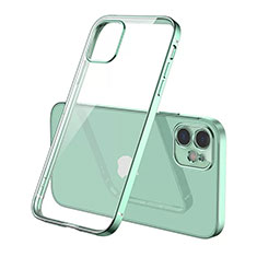 Funda Silicona Ultrafina Carcasa Transparente N01 para Apple iPhone 12 Menta Verde