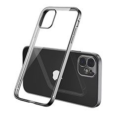 Funda Silicona Ultrafina Carcasa Transparente N01 para Apple iPhone 12 Mini Negro