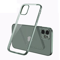 Funda Silicona Ultrafina Carcasa Transparente N01 para Apple iPhone 12 Mini Verde Noche
