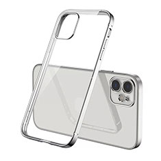 Funda Silicona Ultrafina Carcasa Transparente N01 para Apple iPhone 12 Plata