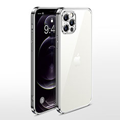 Funda Silicona Ultrafina Carcasa Transparente N01 para Apple iPhone 12 Pro Max Plata
