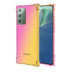 Funda Silicona Ultrafina Carcasa Transparente N01 para Samsung Galaxy Note 20 5G Amarillo