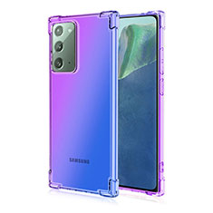 Funda Silicona Ultrafina Carcasa Transparente N01 para Samsung Galaxy Note 20 5G Morado