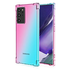 Funda Silicona Ultrafina Carcasa Transparente N01 para Samsung Galaxy Note 20 Ultra 5G Cian