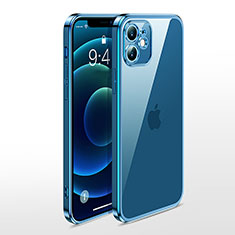 Funda Silicona Ultrafina Carcasa Transparente N04 para Apple iPhone 12 Mini Azul