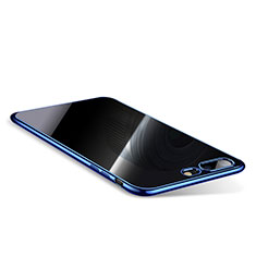 Funda Silicona Ultrafina Carcasa Transparente Q01 para Apple iPhone 8 Plus Azul
