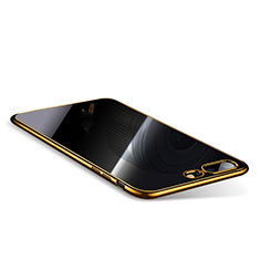 Funda Silicona Ultrafina Carcasa Transparente Q01 para Apple iPhone 8 Plus Oro