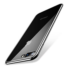 Funda Silicona Ultrafina Carcasa Transparente Q04 para Apple iPhone 7 Plus Plata