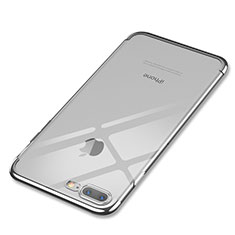 Funda Silicona Ultrafina Carcasa Transparente Q05 para Apple iPhone 7 Plus Plata