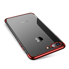 Funda Silicona Ultrafina Carcasa Transparente Q05 para Apple iPhone 8 Plus Rojo