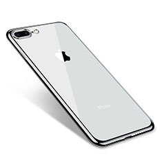 Funda Silicona Ultrafina Carcasa Transparente Q06 para Apple iPhone 7 Plus Plata