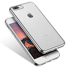 Funda Silicona Ultrafina Carcasa Transparente Q07 para Apple iPhone 7 Plus Plata
