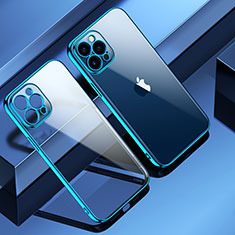 Funda Silicona Ultrafina Carcasa Transparente S01 para Apple iPhone 12 Pro Max Azul
