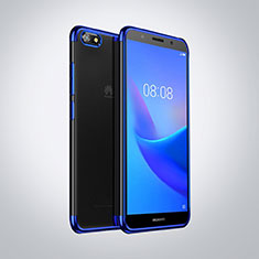 Funda Silicona Ultrafina Carcasa Transparente S01 para Huawei Honor 7S Azul