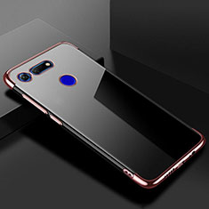 Funda Silicona Ultrafina Carcasa Transparente S01 para Huawei Honor V20 Oro Rosa