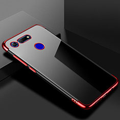 Funda Silicona Ultrafina Carcasa Transparente S01 para Huawei Honor V20 Rojo