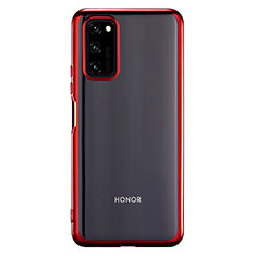 Funda Silicona Ultrafina Carcasa Transparente S01 para Huawei Honor View 30 5G Rojo