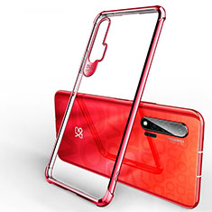 Funda Silicona Ultrafina Carcasa Transparente S01 para Huawei Nova 6 5G Rojo