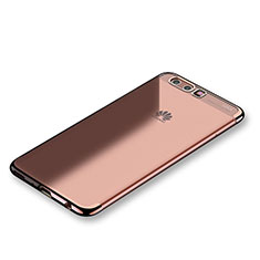 Funda Silicona Ultrafina Carcasa Transparente S01 para Huawei P10 Plus Oro Rosa