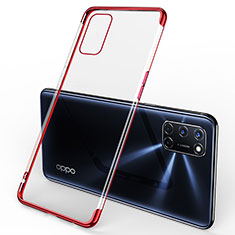 Funda Silicona Ultrafina Carcasa Transparente S01 para Oppo A92 Rojo