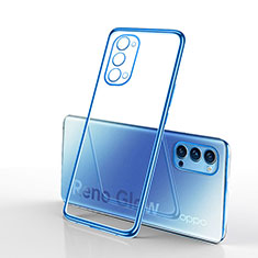 Funda Silicona Ultrafina Carcasa Transparente S01 para Oppo Reno4 Pro 5G Azul
