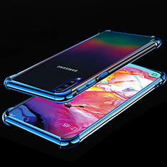 Funda Silicona Ultrafina Carcasa Transparente S01 para Samsung Galaxy A70 Azul