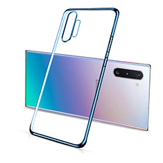 Funda Silicona Ultrafina Carcasa Transparente S01 para Samsung Galaxy Note 10 Plus Azul