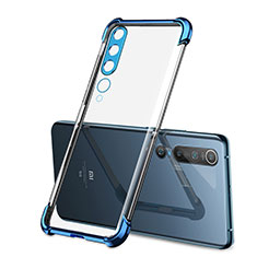 Funda Silicona Ultrafina Carcasa Transparente S01 para Xiaomi Mi 10 Azul