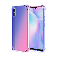 Funda Silicona Ultrafina Carcasa Transparente S01 para Xiaomi Redmi 9A Azul