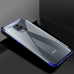 Funda Silicona Ultrafina Carcasa Transparente S01 para Xiaomi Redmi Note 9 Pro Max Azul