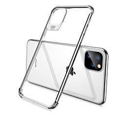 Funda Silicona Ultrafina Carcasa Transparente S02 para Apple iPhone 11 Pro Max Plata