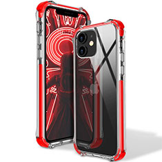 Funda Silicona Ultrafina Carcasa Transparente S02 para Apple iPhone 12 Mini Rojo