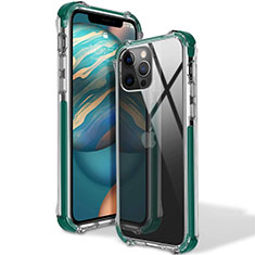 Funda Silicona Ultrafina Carcasa Transparente S02 para Apple iPhone 12 Pro Max Verde