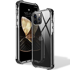 Funda Silicona Ultrafina Carcasa Transparente S02 para Apple iPhone 12 Pro Negro