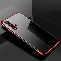 Funda Silicona Ultrafina Carcasa Transparente S02 para Huawei Honor 20 Rojo