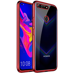 Funda Silicona Ultrafina Carcasa Transparente S02 para Huawei Honor V20 Rojo