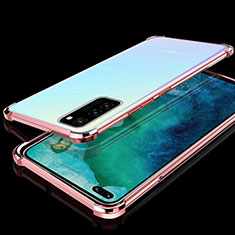 Funda Silicona Ultrafina Carcasa Transparente S02 para Huawei Honor V30 5G Oro Rosa