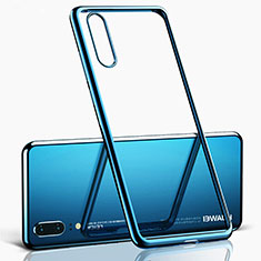 Funda Silicona Ultrafina Carcasa Transparente S02 para Huawei P20 Azul