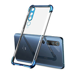 Funda Silicona Ultrafina Carcasa Transparente S02 para Xiaomi Mi 10 Pro Azul