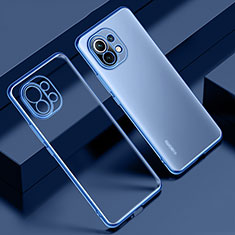 Funda Silicona Ultrafina Carcasa Transparente S02 para Xiaomi Mi 11 5G Azul