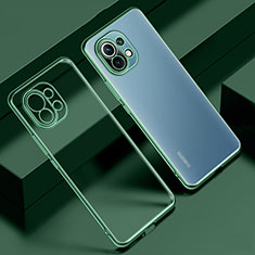 Funda Silicona Ultrafina Carcasa Transparente S02 para Xiaomi Mi 11 5G Verde