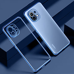 Funda Silicona Ultrafina Carcasa Transparente S02 para Xiaomi Mi 11 Lite 4G Azul