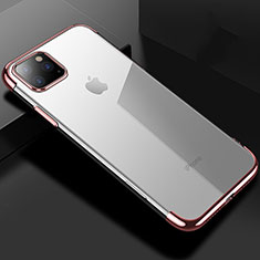 Funda Silicona Ultrafina Carcasa Transparente S03 para Apple iPhone 11 Pro Max Oro Rosa