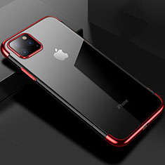 Funda Silicona Ultrafina Carcasa Transparente S03 para Apple iPhone 11 Pro Max Rojo