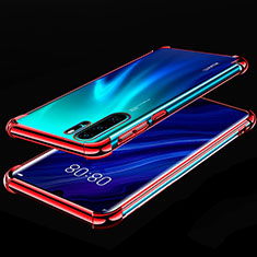 Funda Silicona Ultrafina Carcasa Transparente S03 para Huawei P30 Pro New Edition Rojo