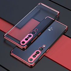 Funda Silicona Ultrafina Carcasa Transparente S03 para Xiaomi Mi 10 Pro Rojo