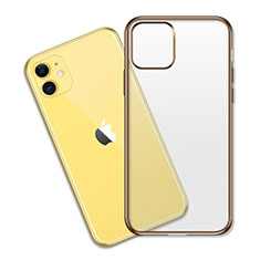 Funda Silicona Ultrafina Carcasa Transparente S04 para Apple iPhone 11 Oro