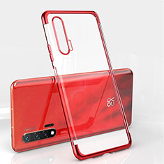 Funda Silicona Ultrafina Carcasa Transparente S04 para Huawei Nova 6 5G Rojo