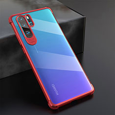 Funda Silicona Ultrafina Carcasa Transparente S04 para Huawei P30 Pro Rojo